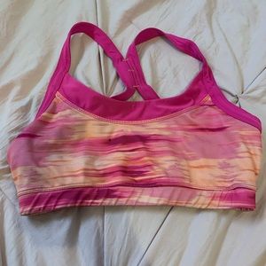 Pink and Orange Sports Bra
